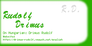 rudolf drimus business card